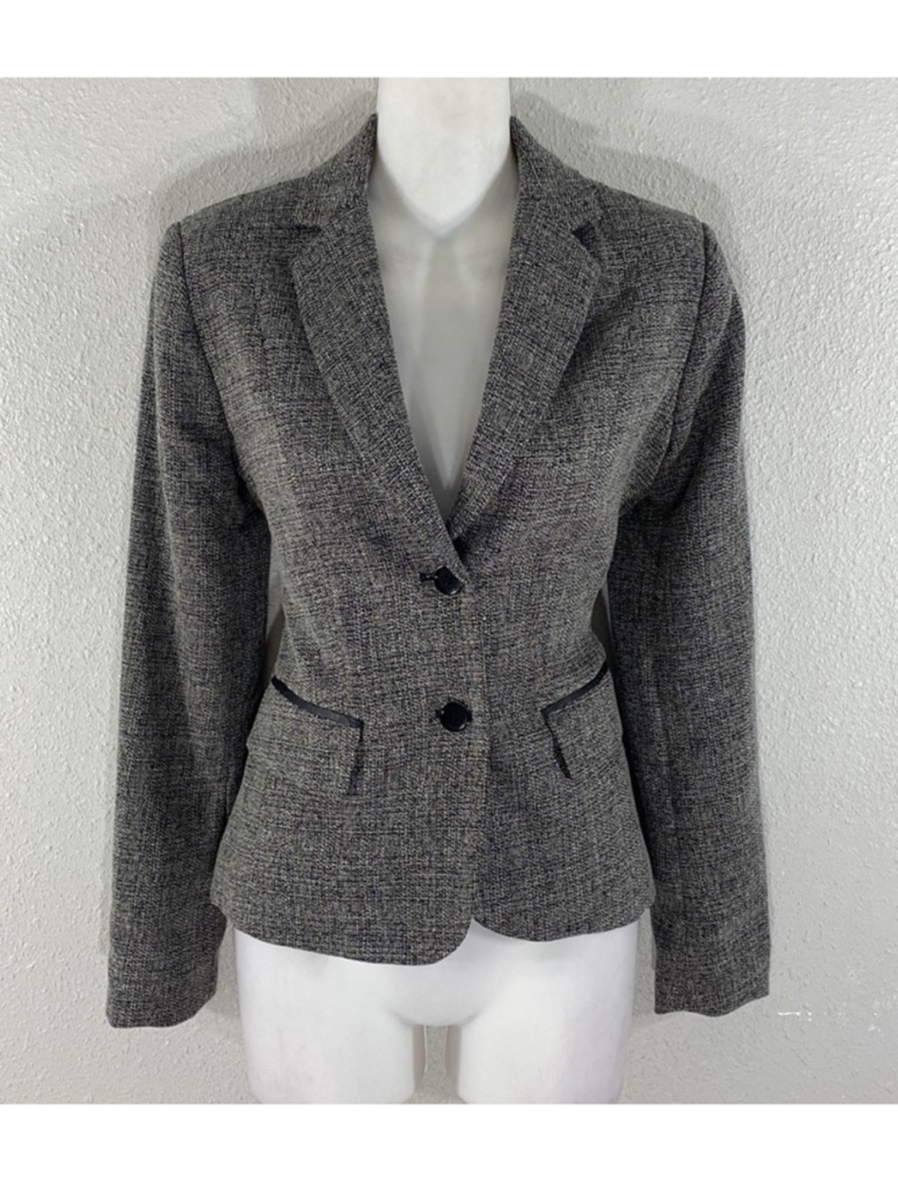 7th Avenue New York & Company Black Whit Knit Women’s Blazer